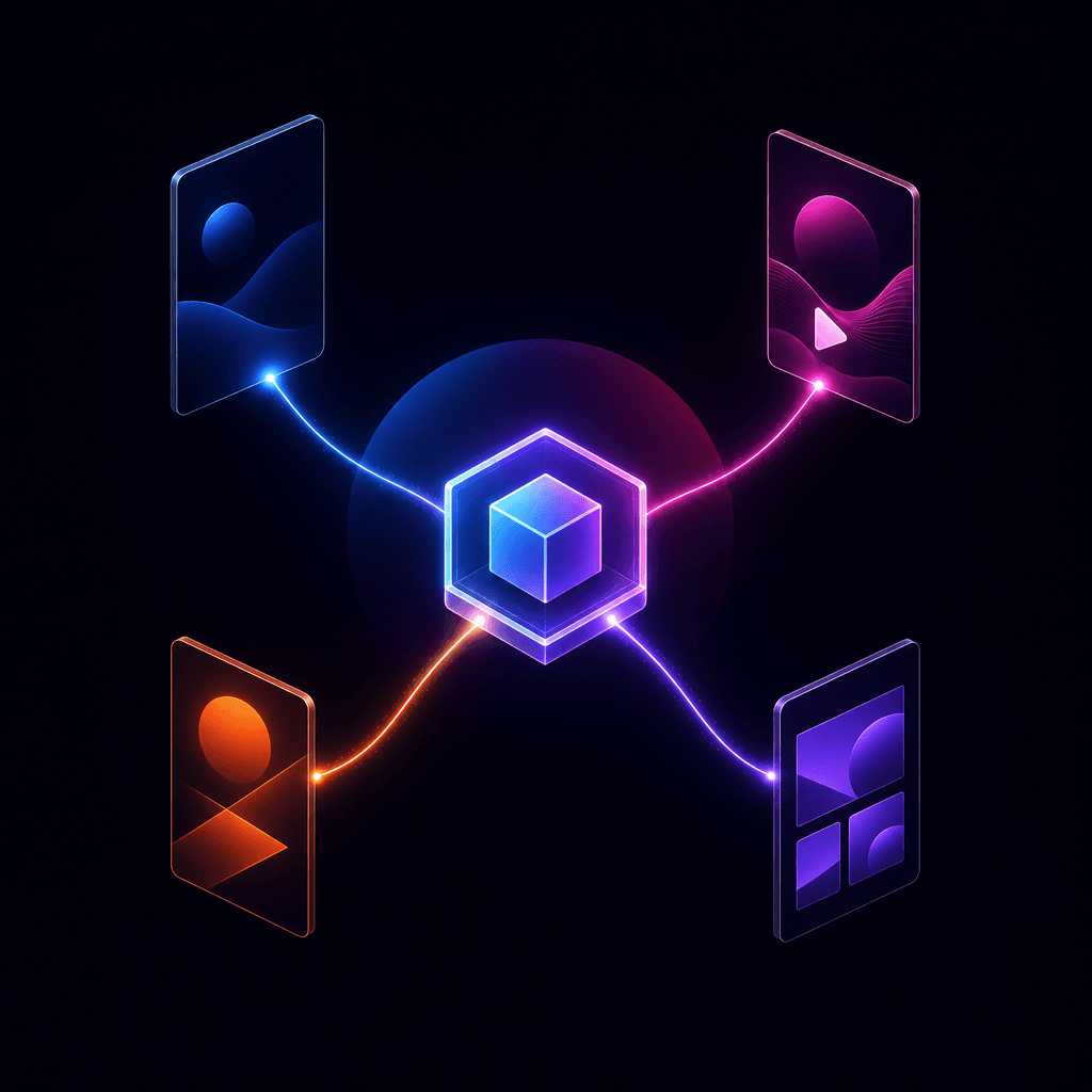 A single product set fanning out across a batch of creative variants in a bulk launch view