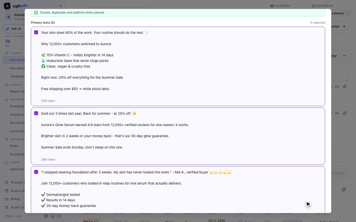 AI Ad Copy Generator for Meta, TikTok, Google & Snapchat