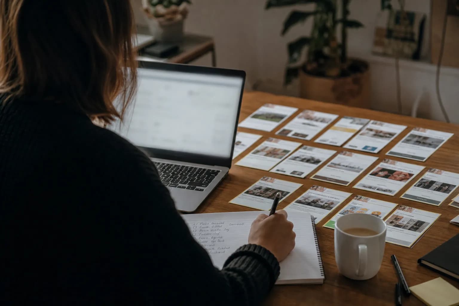 A performance marketer at a desk on a Monday morning preparing a week's batch of ad creatives for upload, the recurring launch work that the Advantage+ versus manual debate never touches